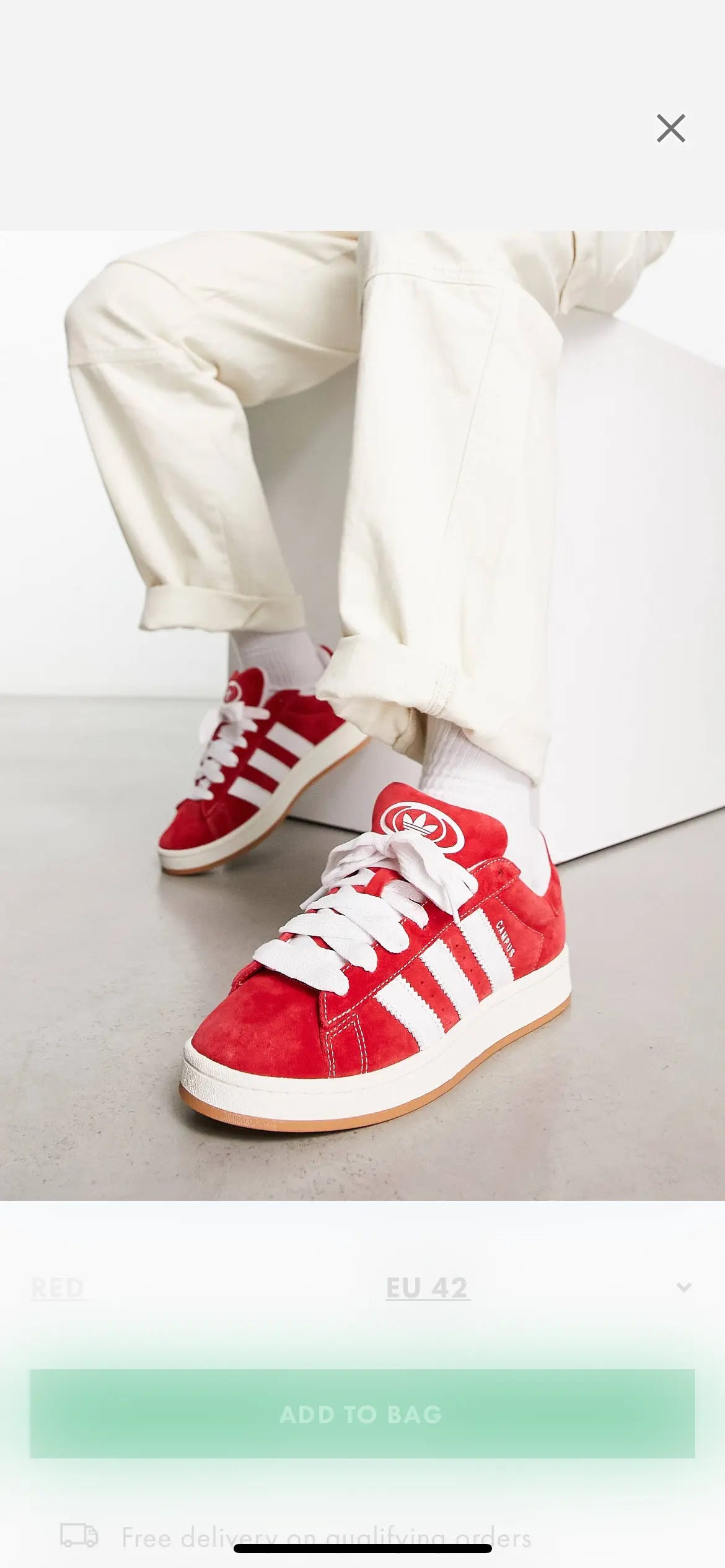 Adidas Campus 00s Better Scarlet Cloud White  SA Sneakers