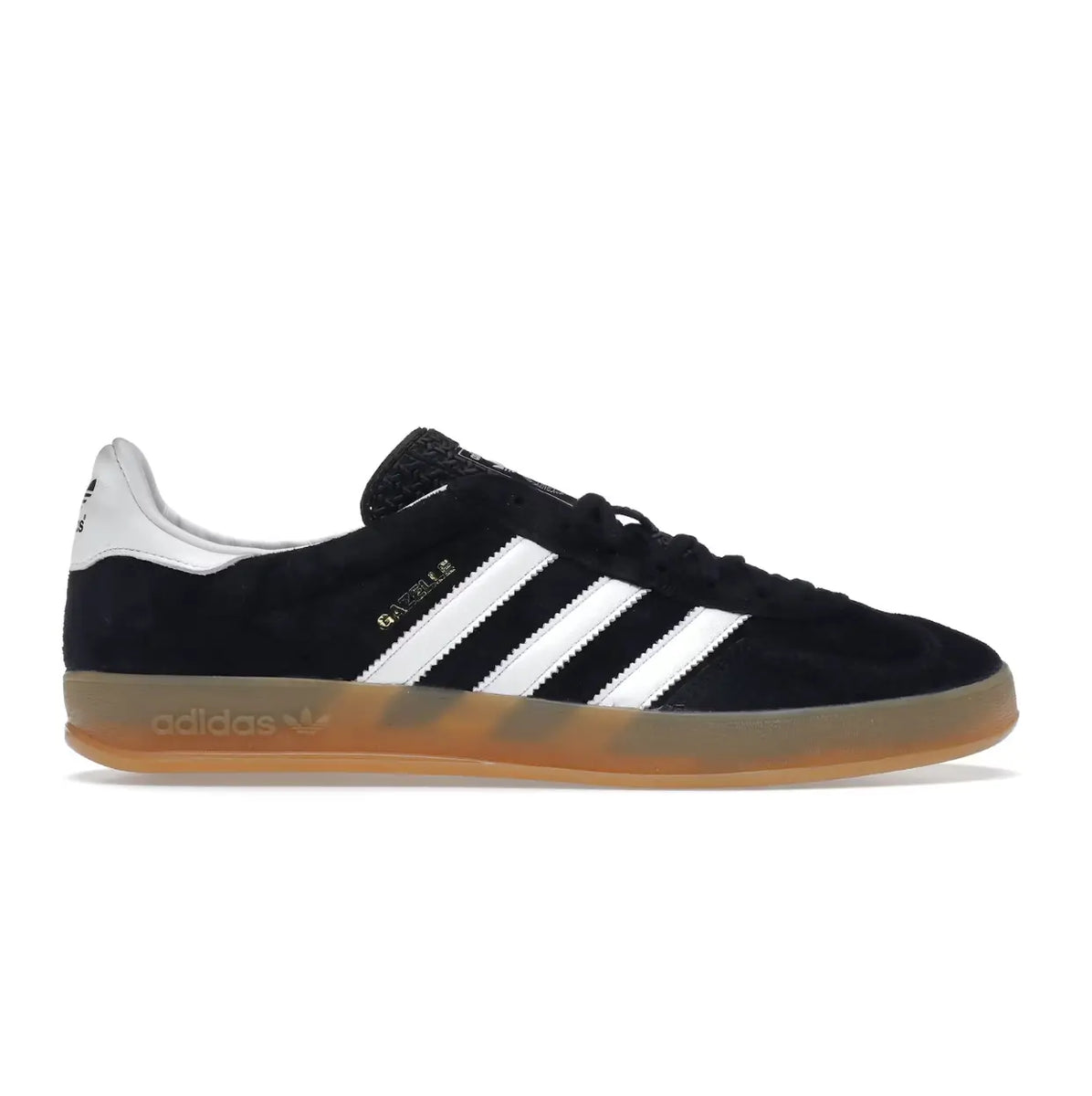 Adidas black & white gazelle suede trainers best sale