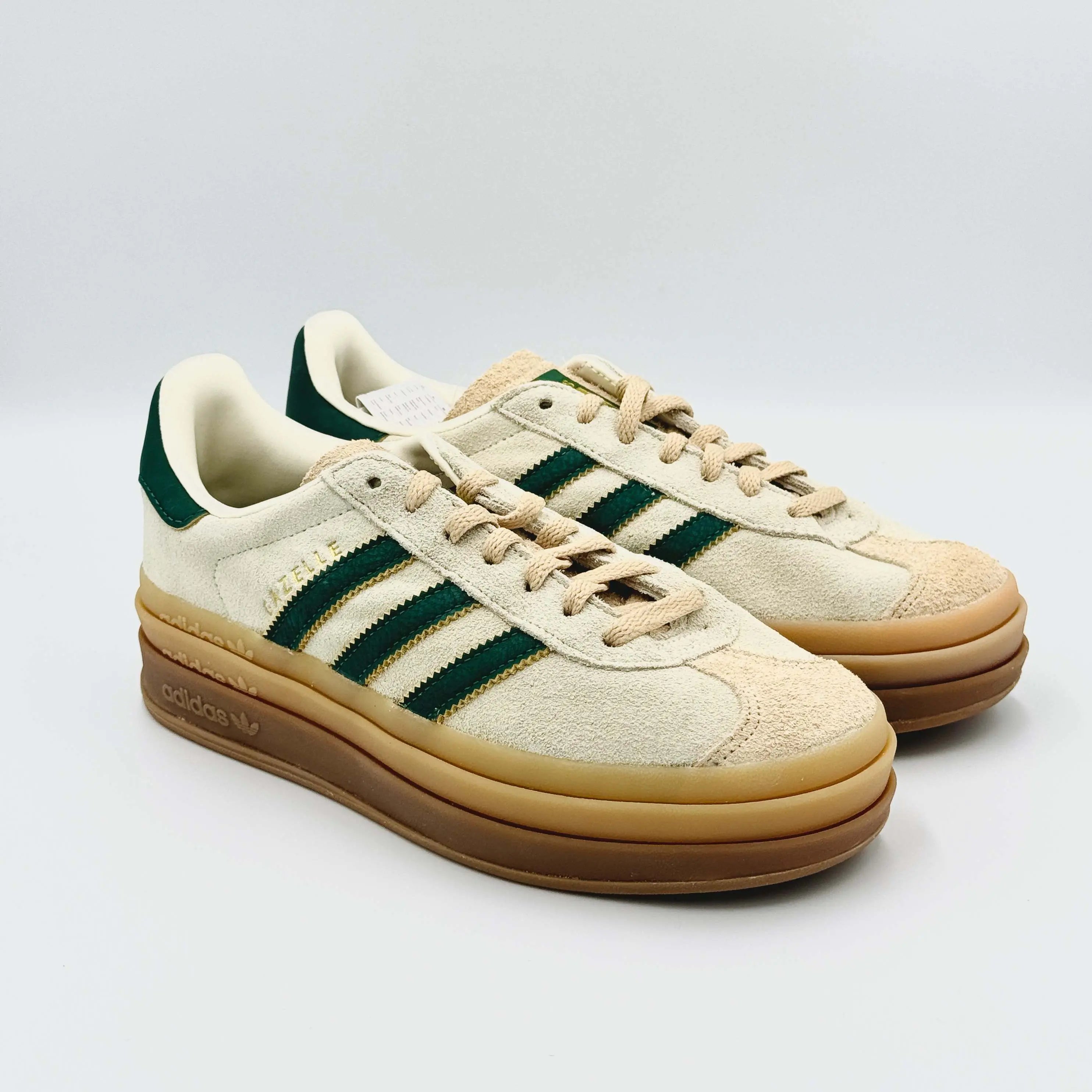 adidas gazelle silver green womens Adidas Gazelle Bold Magic Beige Collegiate Green