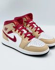 Jordan 1 Mid Beige Red (GS)  SA Sneakers
