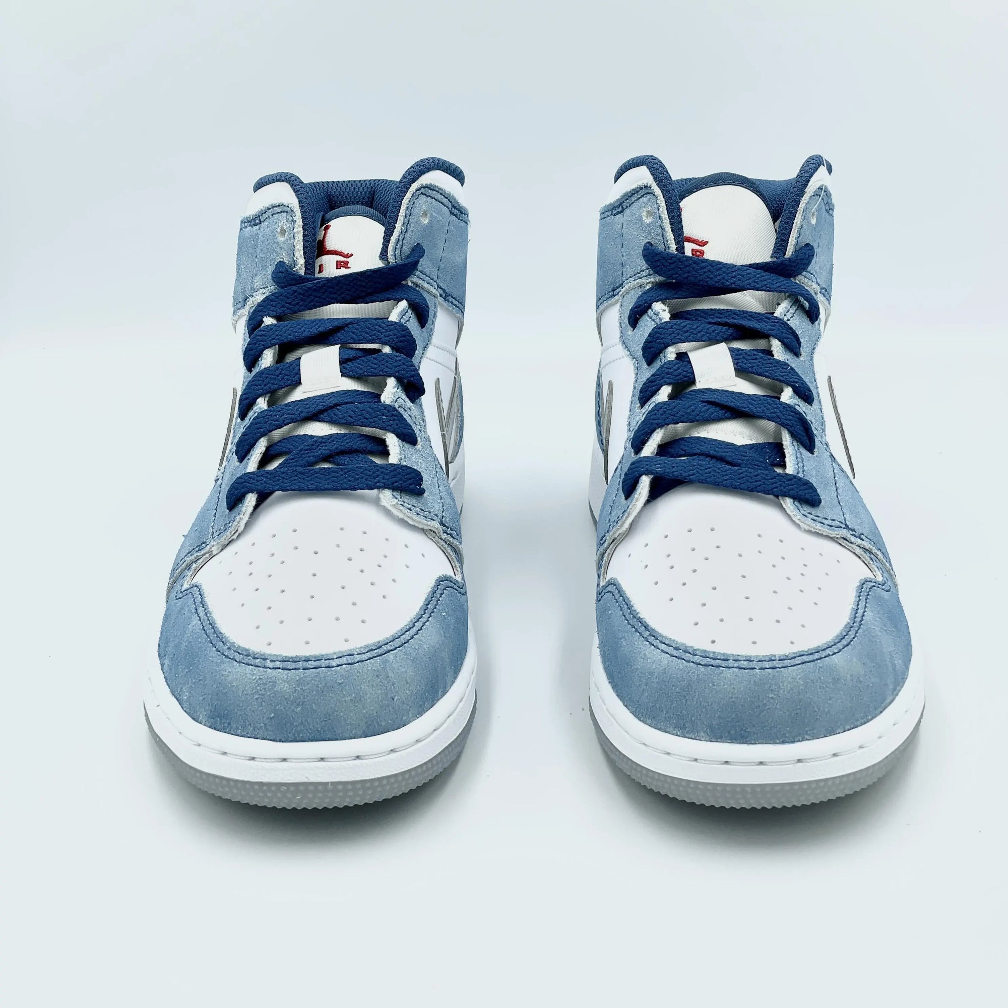 Jordan 1 Mid French Blue Fire Red  SA Sneakers