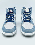 Jordan 1 Mid French Blue Fire Red  SA Sneakers