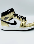 Jordan 1 Mid Metallic Gold Black White  SA Sneakers