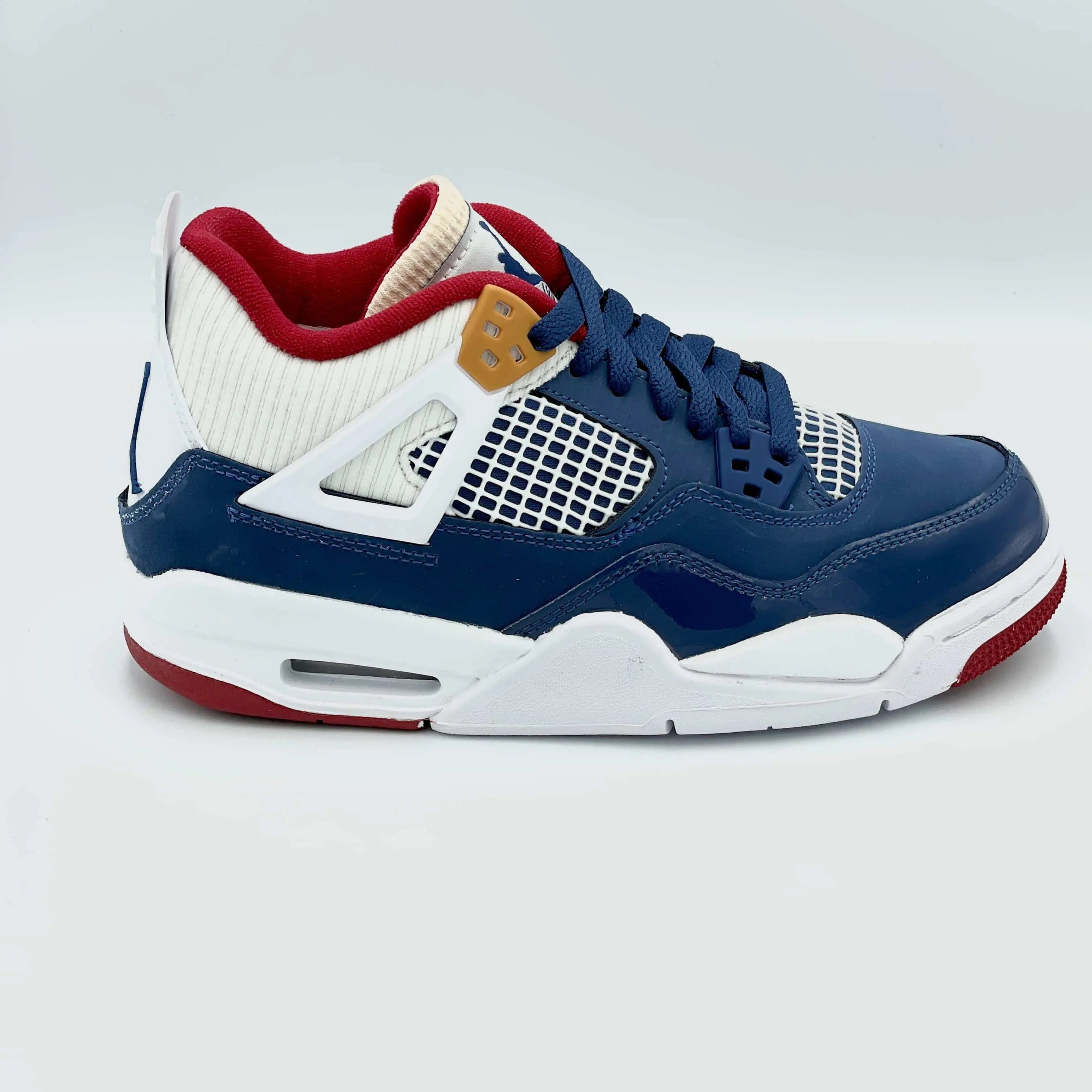 Jordan 4 red outlet white and blue