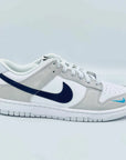 Nike Dunk Low White Grey Navy Aqua Mini Swoosh SA Sneakers