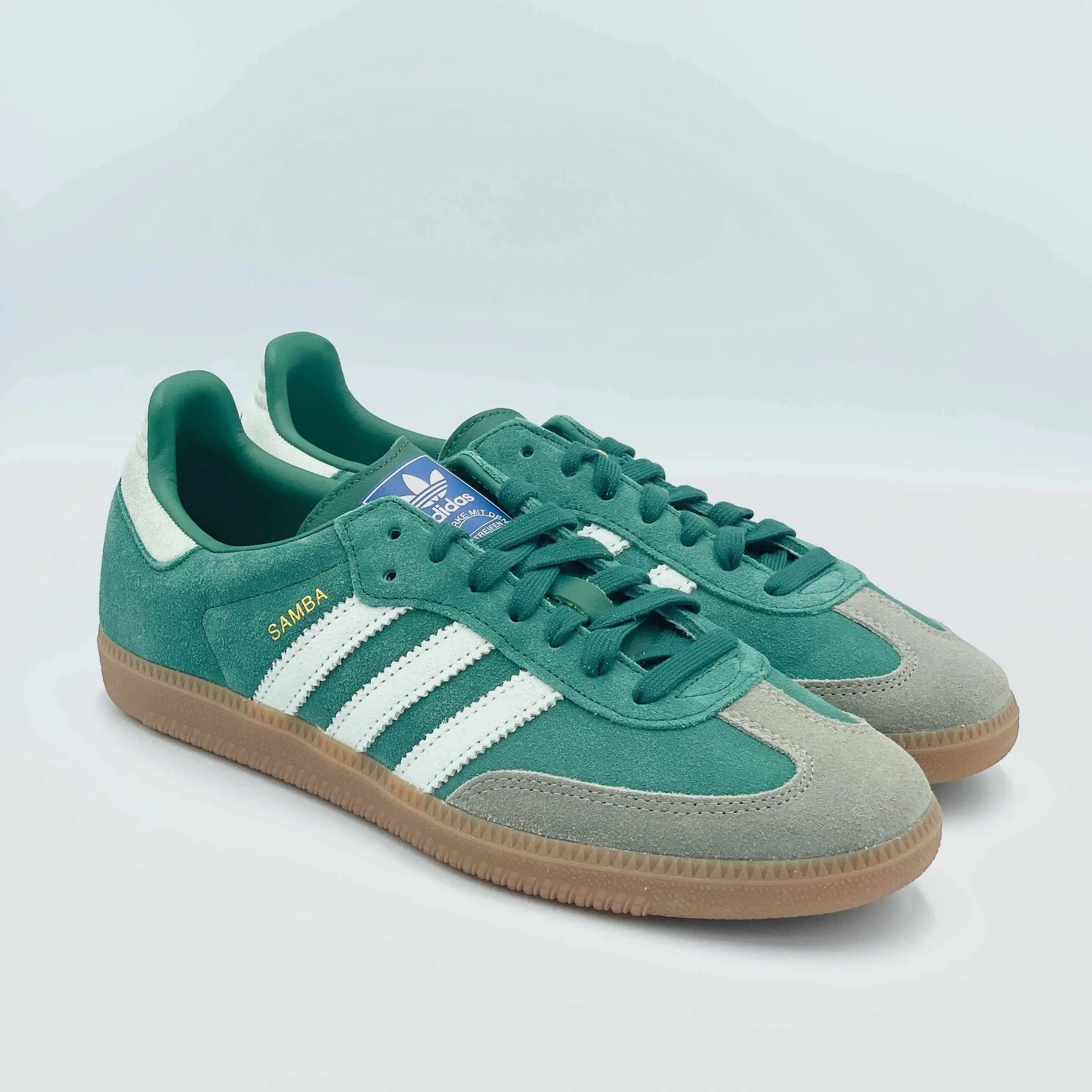 adidas gazelle silver green womens Adidas Samba OG Collegiate Green Gum Grey Toe