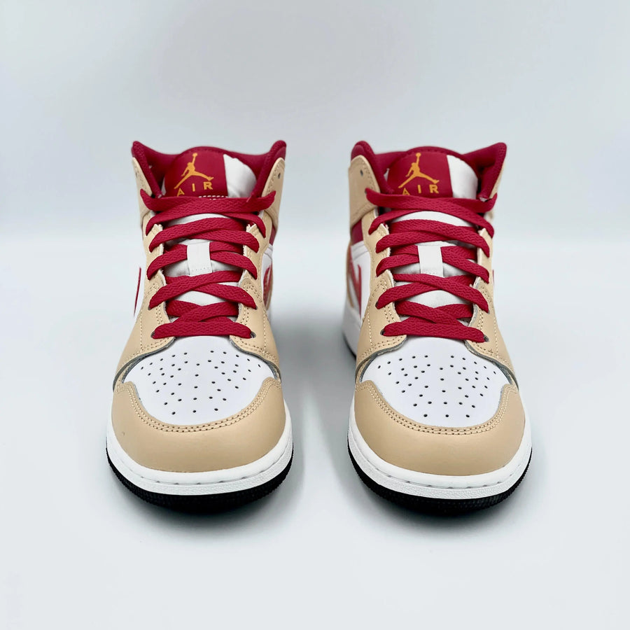 Jordan 1 Mid Beige Red (GS)  SA Sneakers