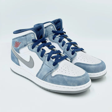 Jordan 1 Mid French Blue Fire Red  SA Sneakers