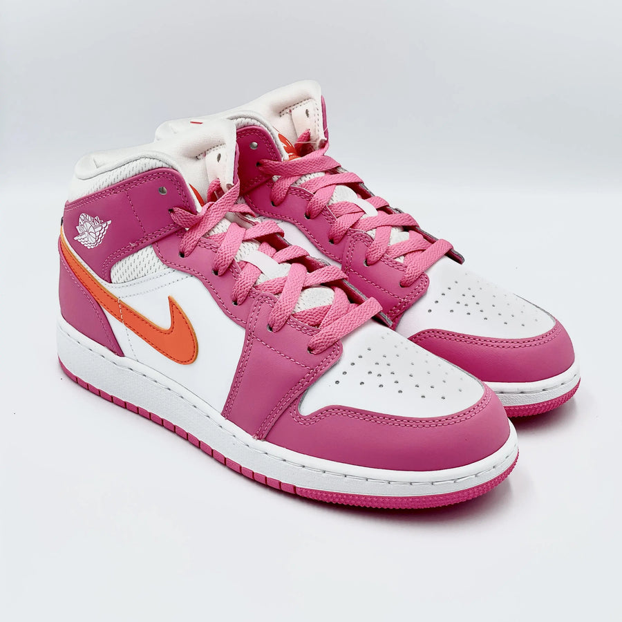 Jordan 1 Mid Pinksicle Safety Orange (GS)  SA Sneakers