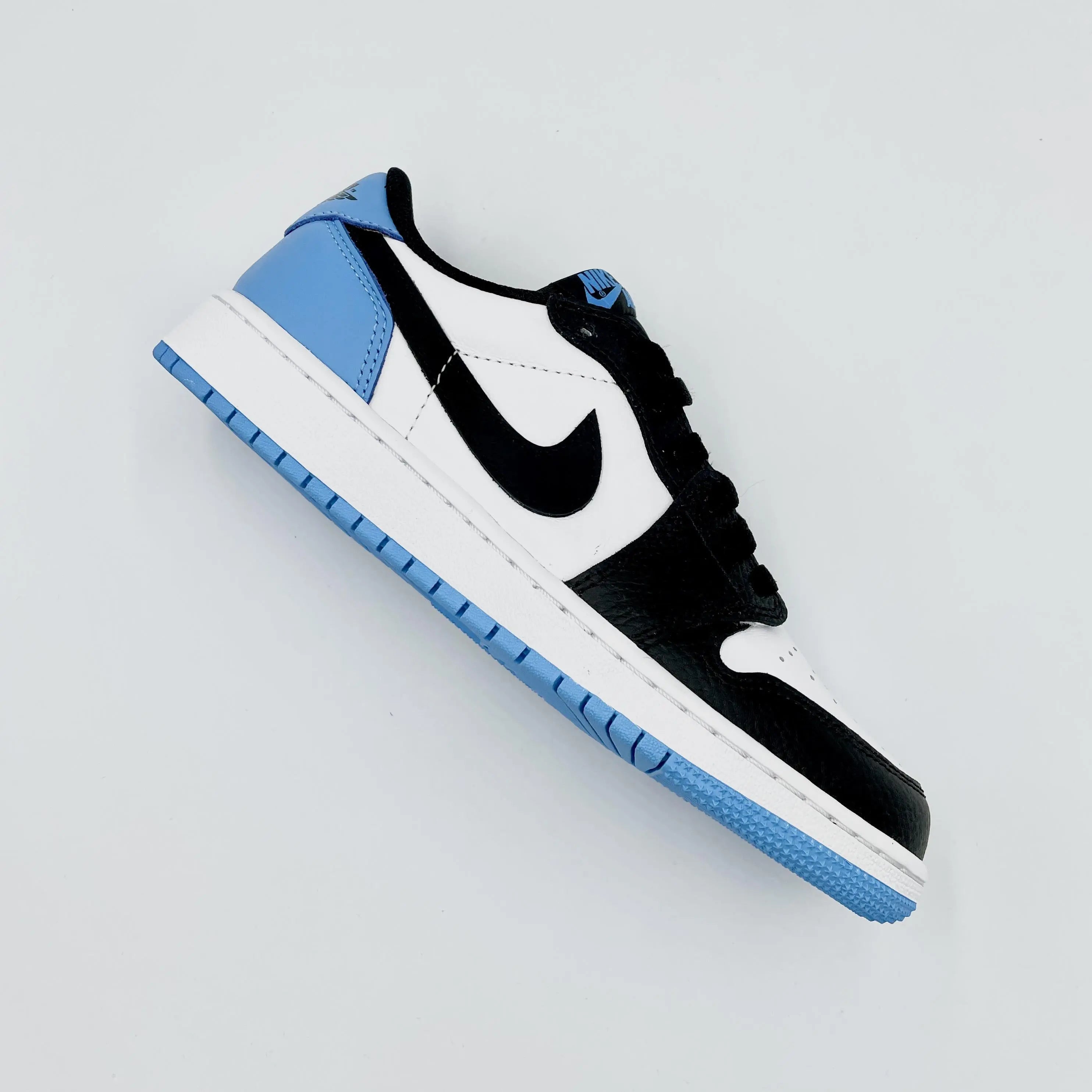 Jordan 1 Retro Low OG Black Dark Powder Blue (GS) - SA Sneakers