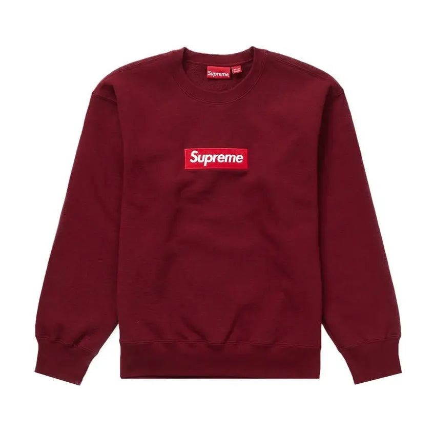 Supreme Box Logo Crewneck Cardinal Red  SA Sneakers